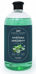 RAIN Шампунь+Бальзам для волос 2 в 1 Крапива-Эвкалипт 1л